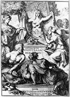 Frontispiece of Ontledigen en Ondekkigen...Brieven by Anton van Leeuwenhoek, 1686 Frontispiece of Ontledigen en Ondekkigen...Brieven by Anton van Leeuwenhoek, 1686
