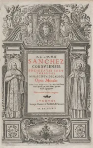 Morality Collection: Frontispiece for Opus morale in praecepta Decalogi, 1637. Creator: Charles Audran