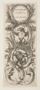 The Me Prints: Frontispiece: Ornamenti o Grottesche, ca. 1653. Creator: Stefano della Bella