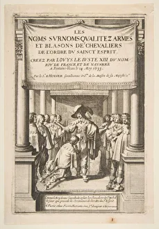 Frontispiece to Pierre d Hoziers Les noms surnoms qualitez armes et blasons des