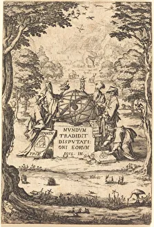 Frontispiece for the Sacred Cosmologia (Title with Astrologers). Creator: Jacques Callot Frontispiece for the Sacred Cosmologia (Title with Astrologers). Creator: Jacques Callot