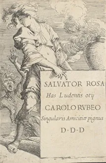 Rosa Salvator Prints: Frontispiece for the series of Figurine, ca. 1656-1657. Creator: Salvator Rosa