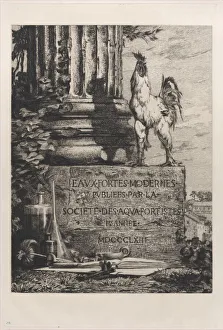 Society Gallery: Frontispiece for the Society of Etchers, 1863. Creator: Jules-Ferdinand Jacquemart