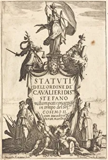 Order Of Knights Prints: Frontispiece for the Statutes of the Order of the Knights of Saint Stephen