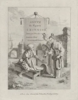 Chinoiserie Prints: Frontispiece, from Suite de Figures Chinoises