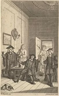 Oxford Gallery: Frontispiece to 'The Humours of Oxford', April 1730. Creator: Unknown