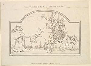 Jacobite Collection: Frontispiece to 'The Jacobites Journal', November 27, 1781