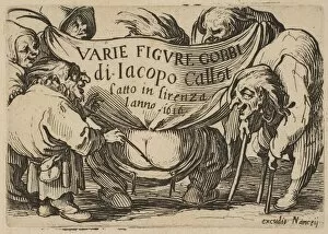 Callote Gallery: Frontispiece, from Varie Figure Gobbi, suite appelee aussi Les Bossus