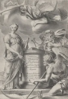 Audran Prints: Frontispiece for Vnuiersa Historia Profana, ca. 1630-70. Creator: Charles Audran