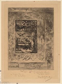 Chiroptera Collection: Frontispiece for 'Zigzags d un Curieux, d Octave Uzanne', 1888