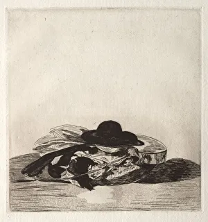 Fronttispiece for an Edition of Etchings: Hat and Guitar, 1862. Creator: Edouard Manet (French