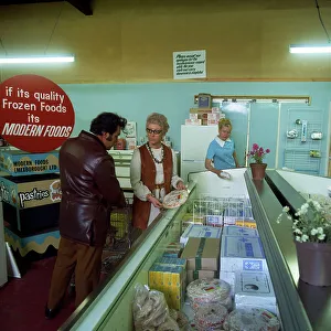 Mexborough Prints: Frozen food shop, Mexborough, South Yorkshire, 1972. Artist: Michael Walters