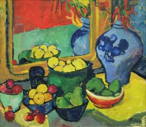 Pechstein Prints: Fruit, 1910. Creator: Pechstein, Hermann Max (1881-1955)