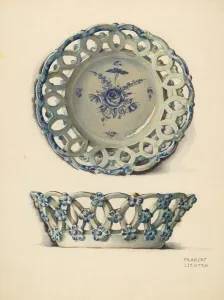 View From Above Prints: Fruit Basket, c. 1936. Creator: Frances Lichten
