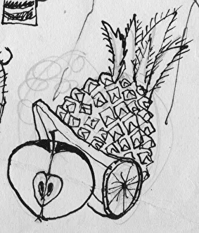 Ananas Sativus Prints: Fruit, c1950. Creator: Shirley Markham