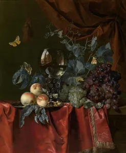 Wineglass Prints: Fruit and a Glass of Wine, 1659. Creator: Willem van Aelst