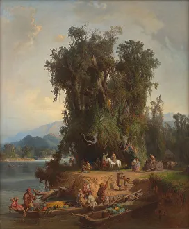 Georgia Prints: Fruit harvest in Mingrelia, 1859. Creator: Franken; Paul von (1818-1884)