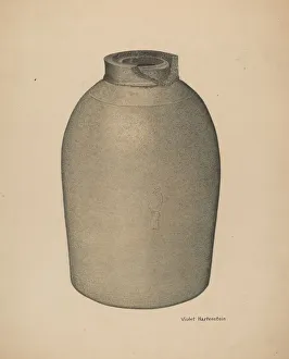Hartenstein Violet Prints: Fruit Jar, c. 1940. Creator: Violet Hartenstein