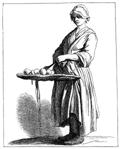 Bouchardon Prints: Fruit Seller, 1737-1742. Artist: Bouchardon