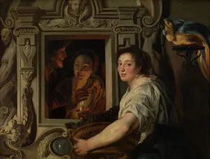 Vendor Prints: The Fruit Seller. Creator: Jordaens, Jacob (1593-1678)