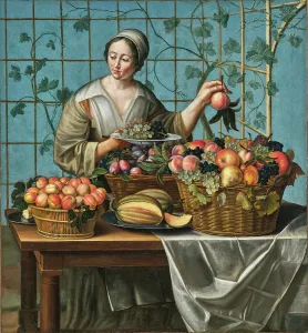 Vendor Prints: The Fruit Seller, First Half of 17th cen.. Creator: Moillon; Louise (Louÿse) (1610-1696)