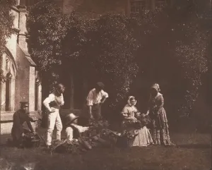 Grouping Prints: The Fruit Sellers, ca. 1845. Creator: Possibly by William Henry Fox Talbot