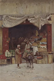 Sommer Prints: Fruit shop. Artist: Sommer, Richard Karl (1866-1939)