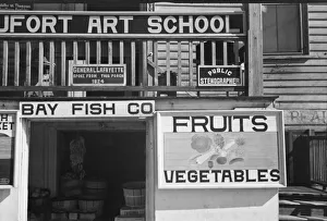 Fruit sign, Beaufort, South Carolina, 1936. Creator: Walker Evans