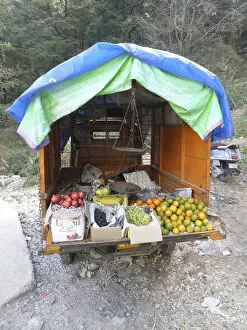 Northern Gallery: Fruit stall in Dharamshala Himachal Pradesh India 2017. Creator: Unknown