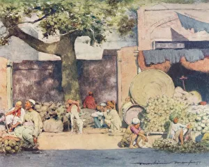 Flora Annie Steel Prints: Fruit Stalls at Delhi, 1905. Artist: Mortimer Luddington Menpes