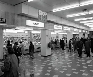 Fruit and veg counter and cold counter, ASDA supermarket, Rotherham, South Yorkshire, 1969