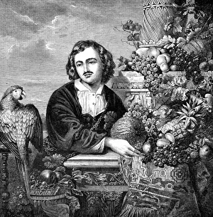 Ananas Sativus Prints: Fruits - painted by George Lance - from the Exhibition of the Royal Academy