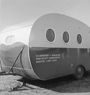 Caravan Gallery: FSA migratory labor camp, Calipatria, Imperial Valley, California, 1939. Creator: Dorothea Lange