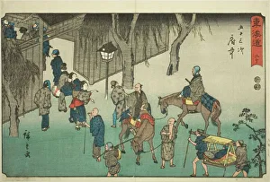 Fuchu-No. 20, from the series Fifty-three Stations of the Tokaido (Tokaido gojusan... c. 1847/52. Creator: Ando Hiroshige. Fuchu-No. 20, from the series Fifty-three Stations of the Tokaido (Tokaido gojusan... c. 1847/52)