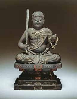 Gilding Collection: Fudo Myo-o, 13th century. Creator: Unknown