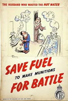 Conservation Prints: Fuel Economy: The husband who wasted the hot water, 1939 and 1946