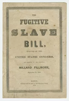 The Fugitive Slave Bill, 1854. Creator: Unknown