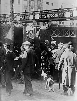 Gare Du Nord Prints: Fugitives, Gare du Nord, Paris, between c1914 and c1915. Creator: Bain News Service