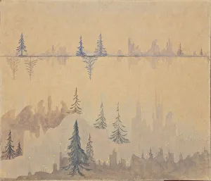 Fugue. From the diptych Prelude. Fugue, 1908. Creator: Ciurlionis, Mikalojus Konstantinas (1875-1911)
