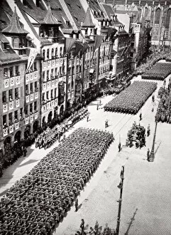 Adolf Hitler Collection: The Führer taking the salute, Germany, 1936