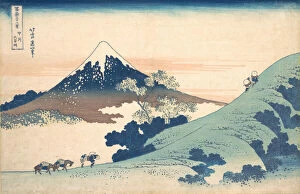 Hills Collection: Fuji from Inume (?) Pass. Creator: Hokusai