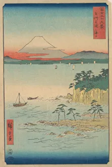Fuji from Miura, Sagami (Soshu Miura no Kaijo), from the series Thirty-six Views of Mount... 1858. Creator: Ando Hiroshige