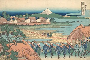 Fuji Seen in the Distance from Senju Pleasure Quarter (Senju kagai yori chobo no Fu