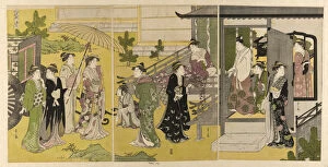Arriving Gallery: Fuji no uraba, from the series 'A Fashionable Parody of the Tale of Genji', c1789/94