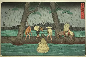 Fujieda Shizuoka Japan Prints: Fujieda—No. 23, from the series Fifty-three Stations of the Tokaido (Tokaido gojusan)