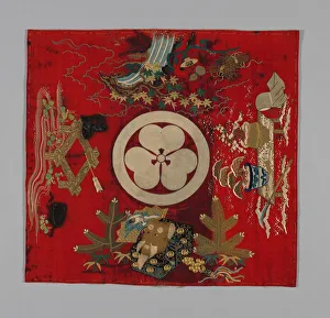 Laidwork And Couching Prints: Fukusa (Gift Cover), Japan, Edo period (1615-1868), late 18th century. Creator: Unknown