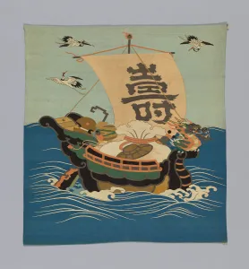 Stork Prints: Fukusa (Gift Cover), Japan, Meiji period (1868-1912), 1875 / 1900. Creator: Unknown