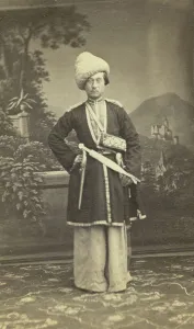 Caucasus Asia Prints: Full-length portrait of unidentified man in Georgian(?) dress