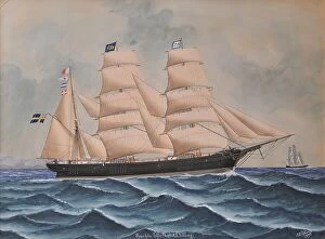 Shipping Industry Collection: The full-rigger Peru, 1891. Creator: Lars Petter Sjostrom
