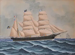 Full Sail Prints: The full-rigger Peru, 1891. Creator: Lars Petter Sjostrom